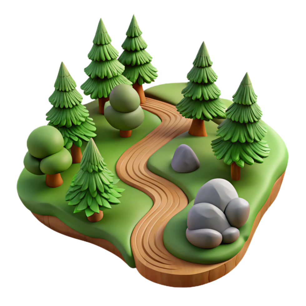 stunning contemporary Forest Path Winding Path Top View Cutout high resolution png