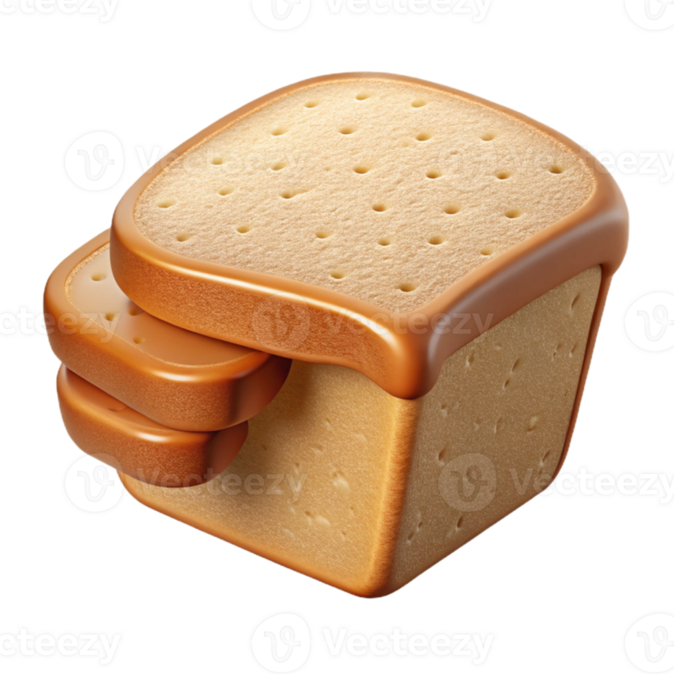 serene abstract Whole Wheat Bread Slice Cutout authentic png