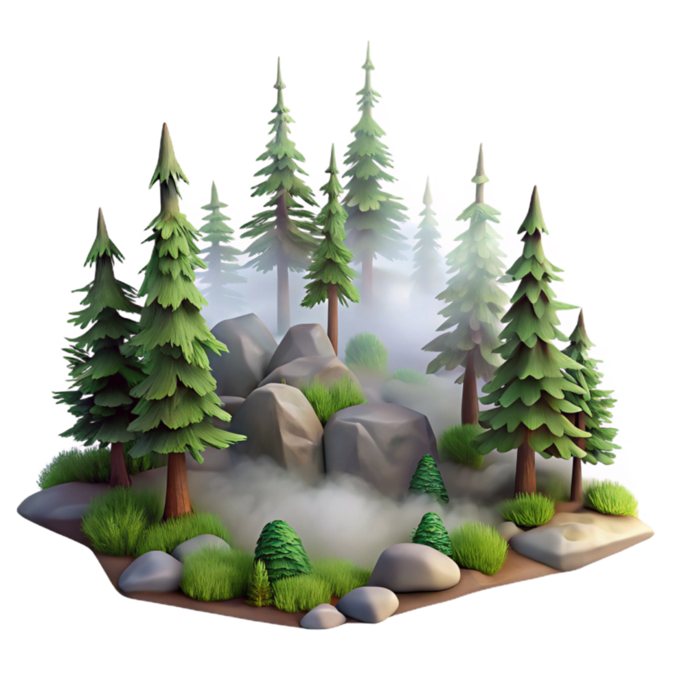 beautiful modern Forest Photography Scene with Sunlight Cutout high resolution png