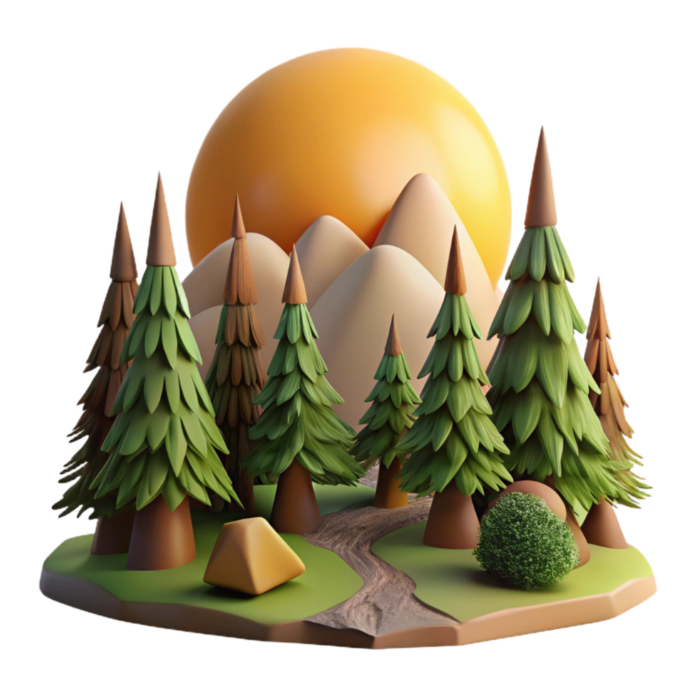 vibrant traditional Forest Photography with Sunlight Through Trees Cutout png