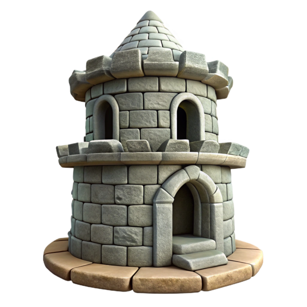 magnificent classic Forgotten Castle Turret Stonework Cutout genuine png