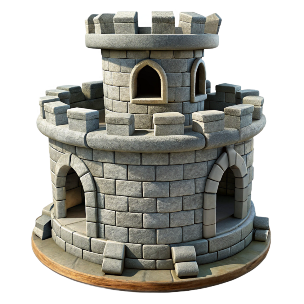 elegant rustic Forgotten Castle Turret Stonework Cutout genuine png