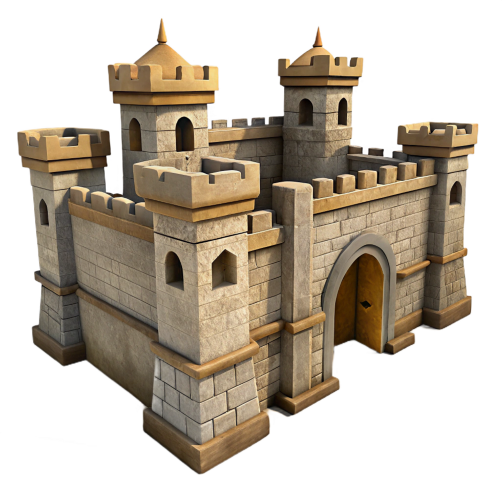 vibrant rustic Forgotten Fortress High Walls Cutout authentic png