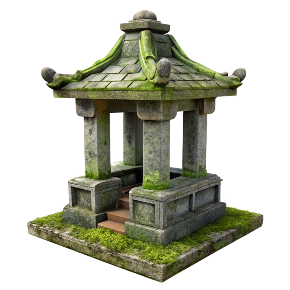 beautiful creative Forgotten Shrine Mossy Texture Isolated exclusive png