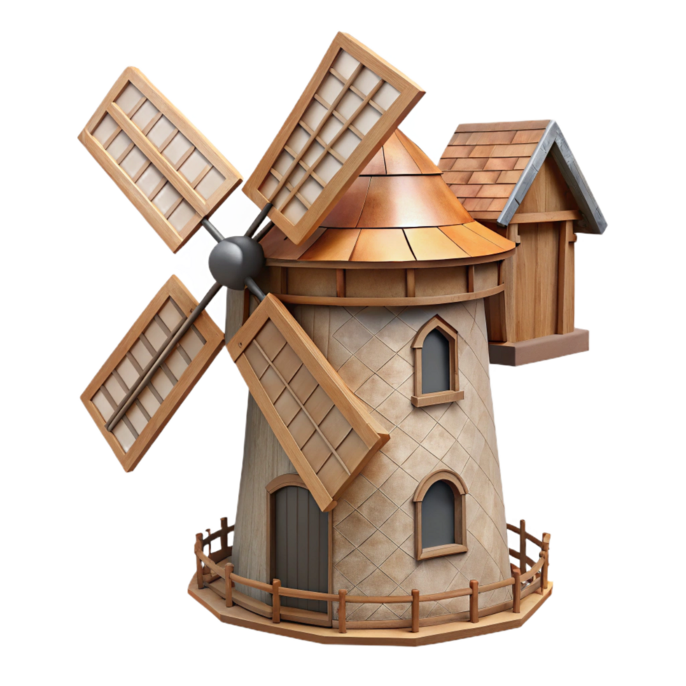 extraordinary traditional Windmill Traditional Style Side View Transparent Cutout png