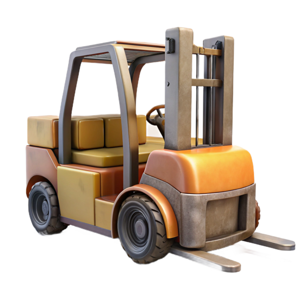 impressive modern Forklift Truck Side View Isolated png