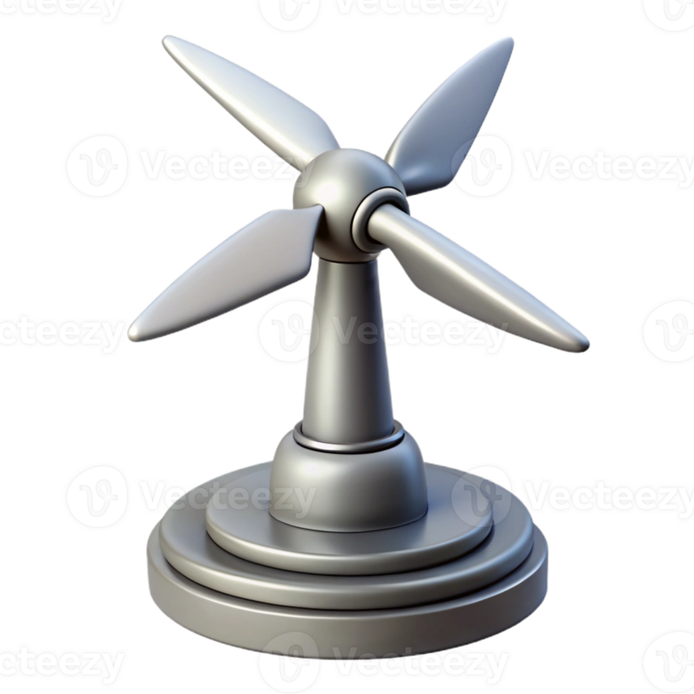 elegant minimalist Wind Turbine Base Close Up View Isolated Element authentic png