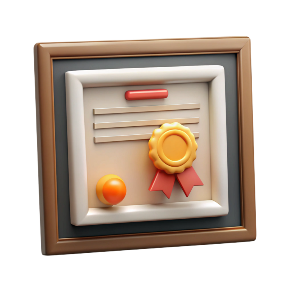 stunning traditional Framed Certificate Official Design Transparent Background detailed png