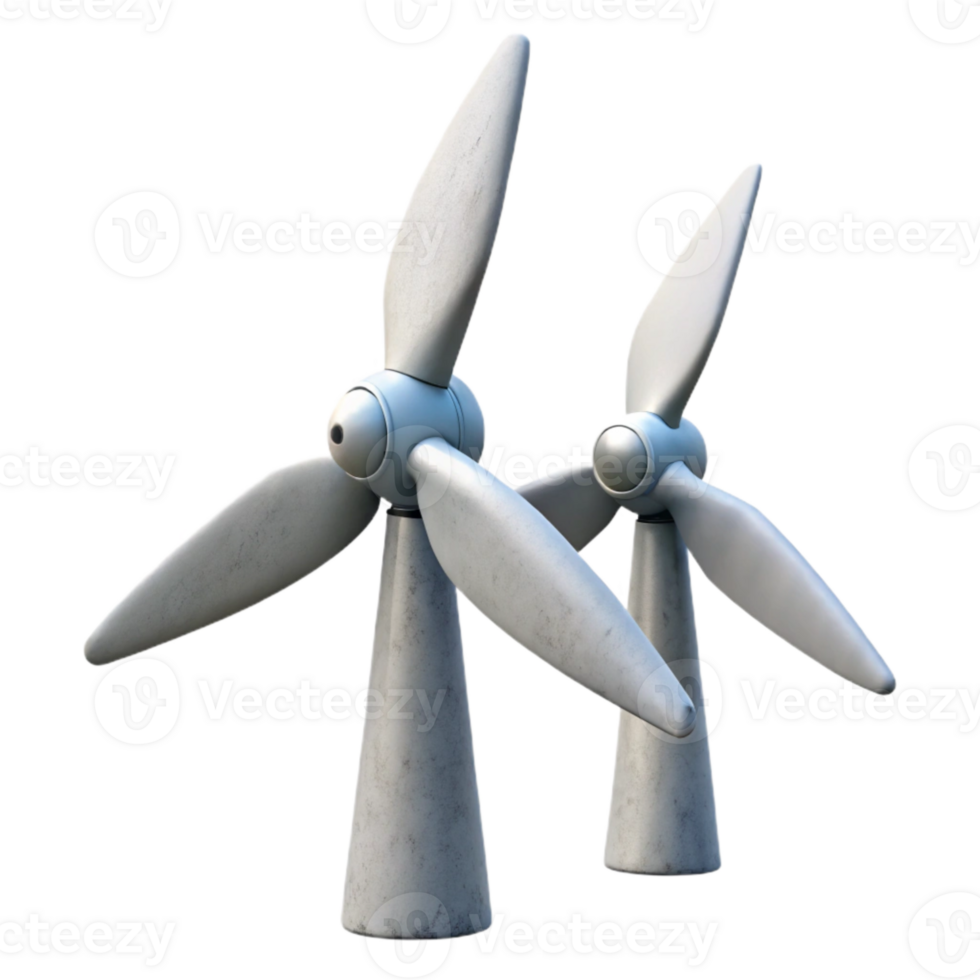 wonderful rustic Wind Turbine Blades Close Up White Isolated Cutout professional png