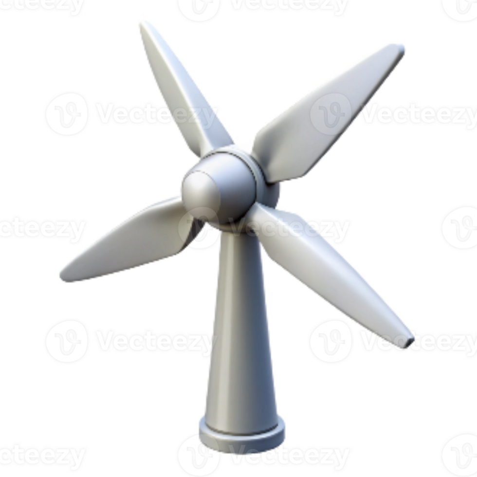 beautiful artistic Wind Turbine Blades Rotating Isolated Cutout high quality png