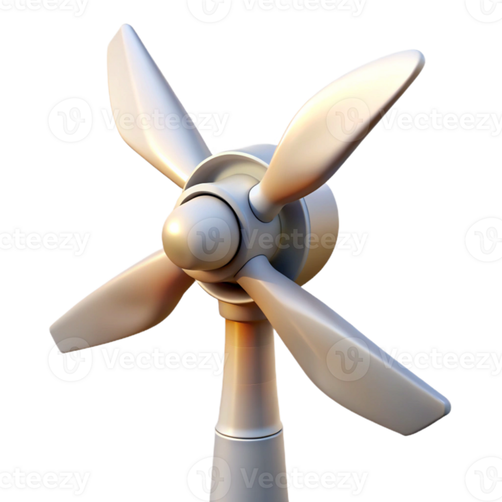 extraordinary minimalist Wind Turbine Blades Rotating Isolated Cutout original png