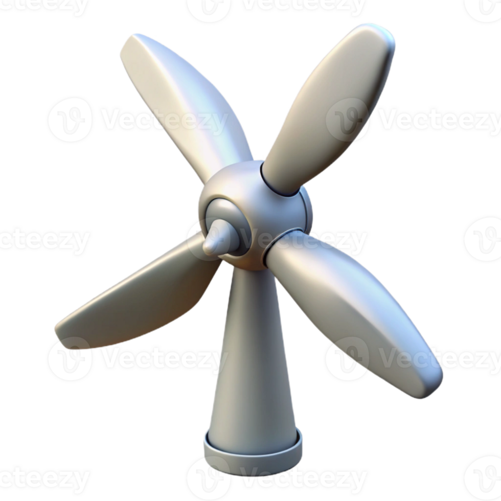 impressive vintage Wind Turbine Blades Rotating Isolated Cutout original png