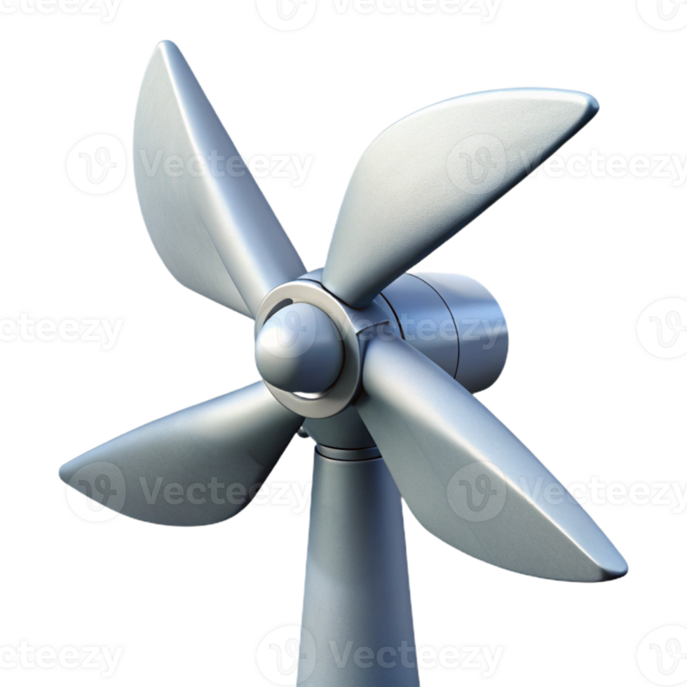 elegant rustic Wind Turbine Blades Rotating Isolated Cutout professional png