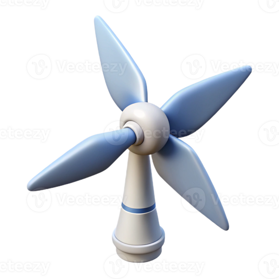 serene classic Wind Turbine Blades Rotating Isolated Cutout original png