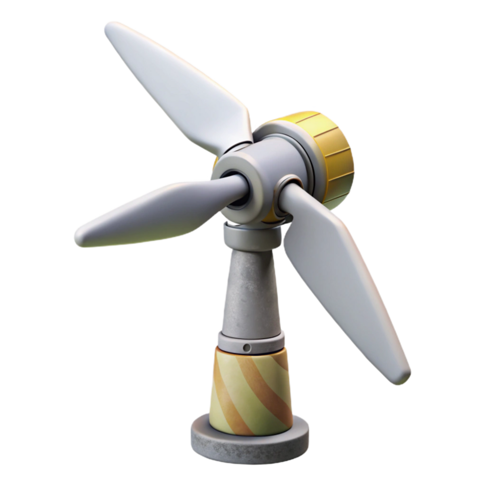 dramatic classic Wind Turbine Generating Electricity Side View Cutout detailed png
