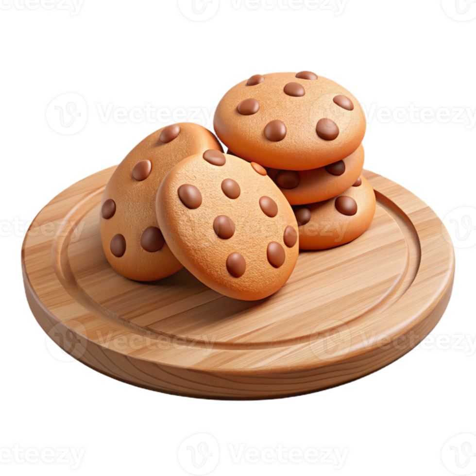 dramatic traditional Freshly Baked Cookies on Cooling Rack Transparent Background authentic png