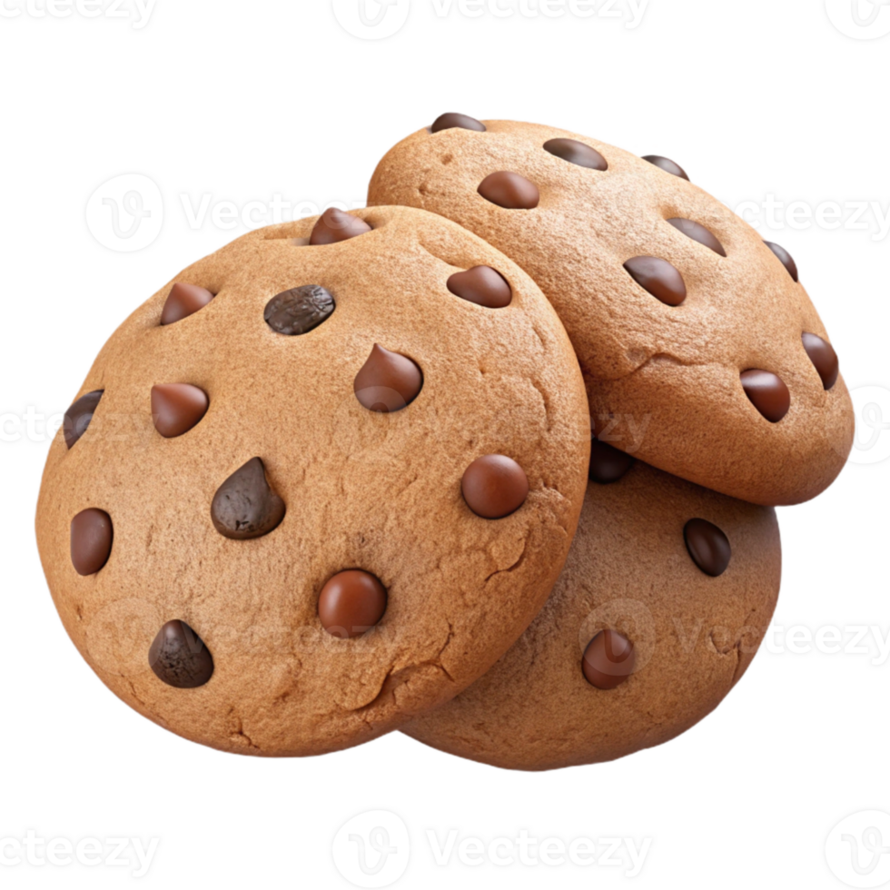 extraordinary rustic Freshly Baked Cookies Chocolate Chip Delight Isolated on Transparent Background professional png