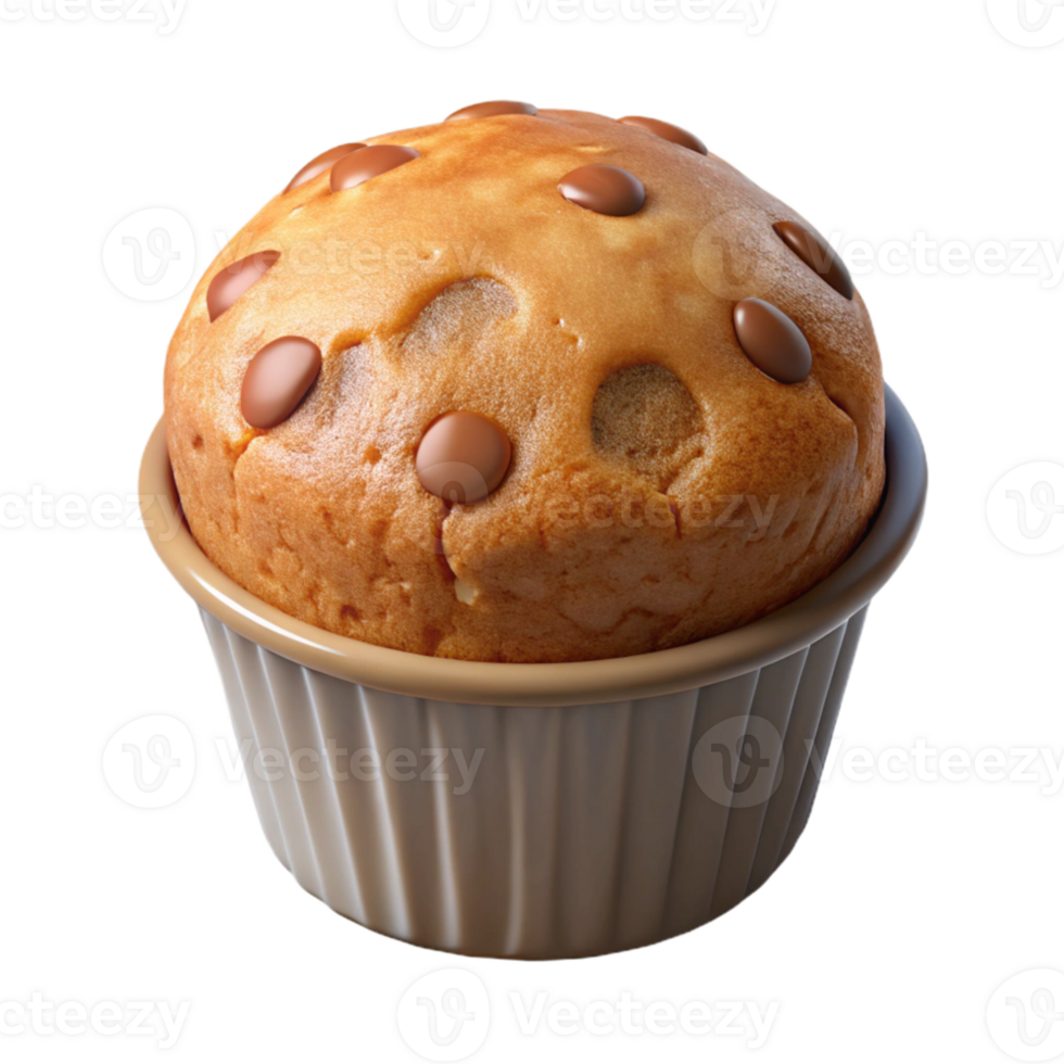 elegant abstract Freshly Baked Muffin Top View Transparent Background premium png