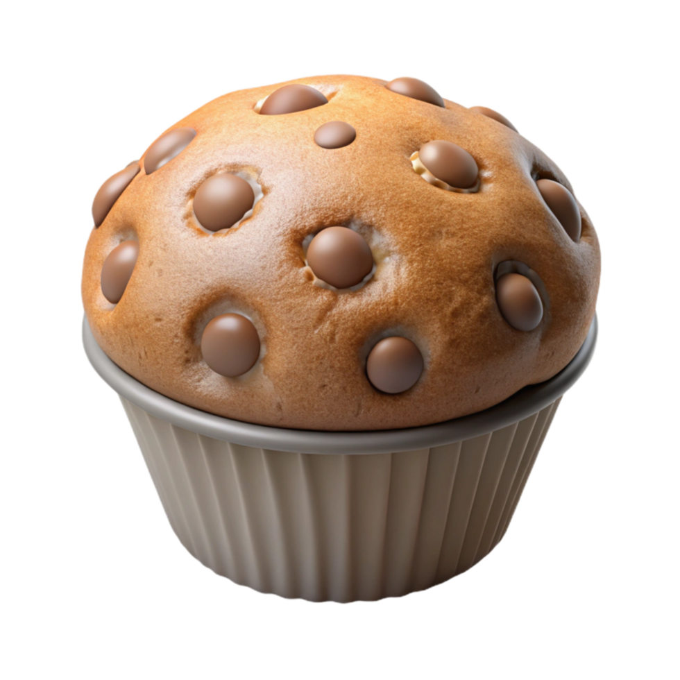 serene modern Freshly Baked Muffin Top View Transparent Background high quality png