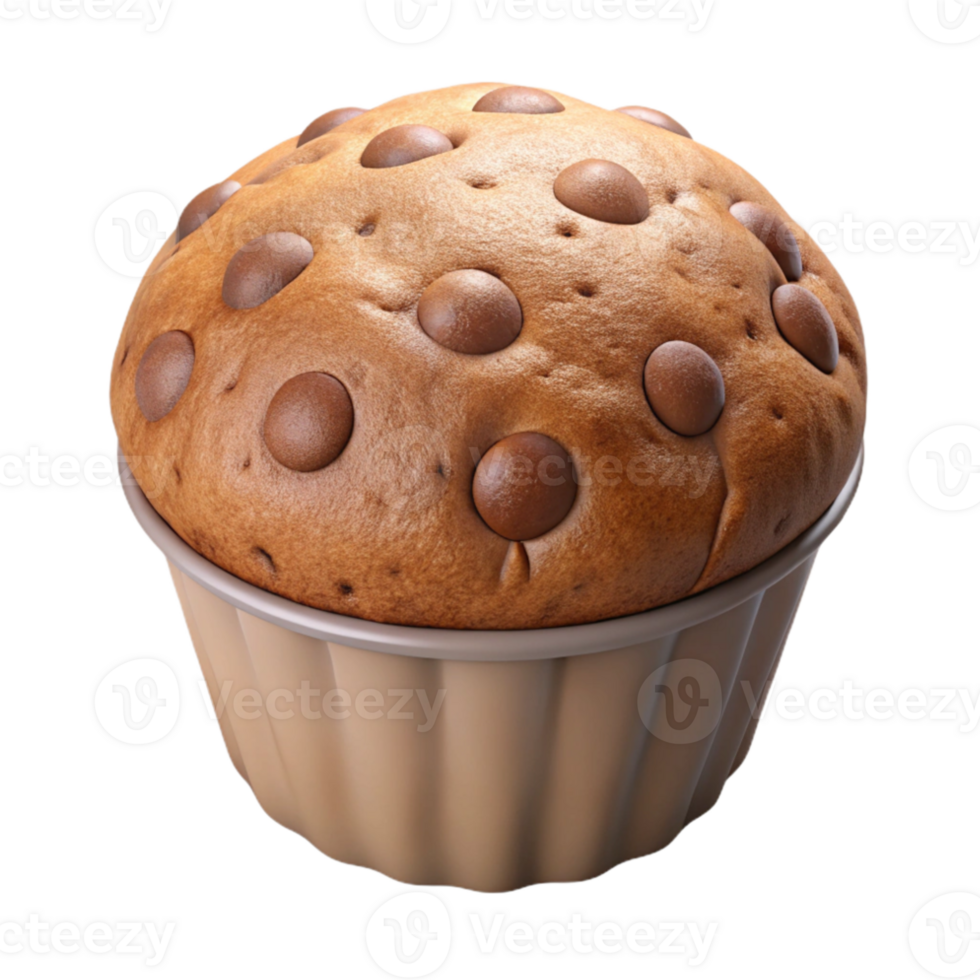 beautiful abstract Freshly Baked Muffin Top View Transparent Background png