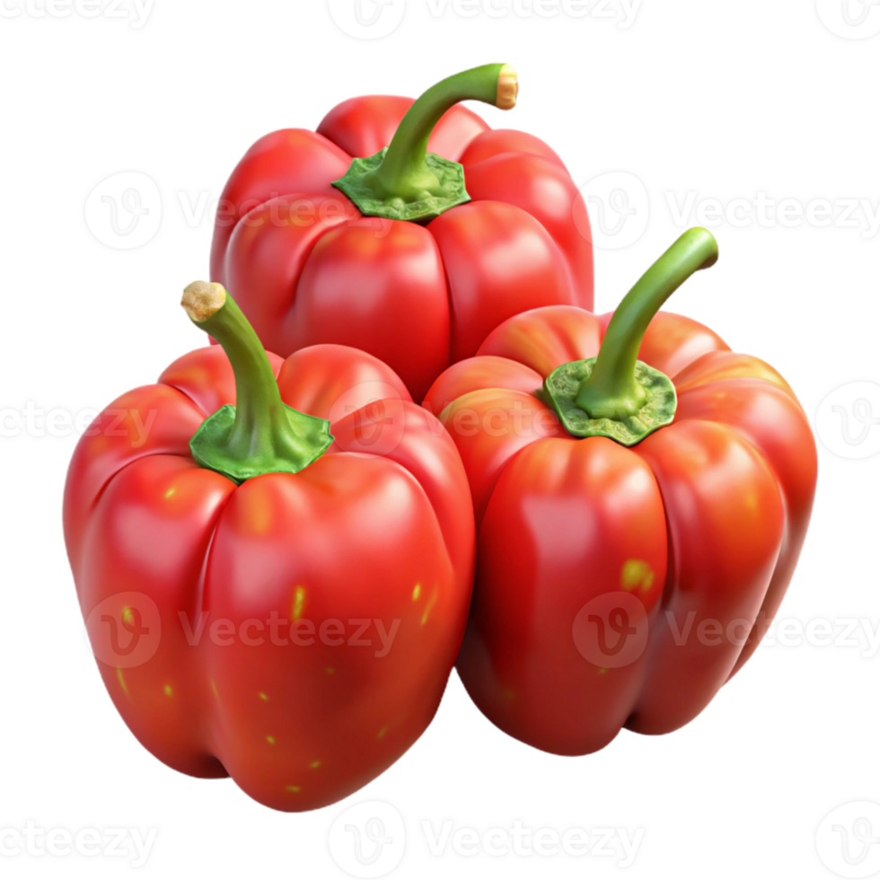 magnificent modern Freshly Harvested Bell Peppers Transparent Background premium png