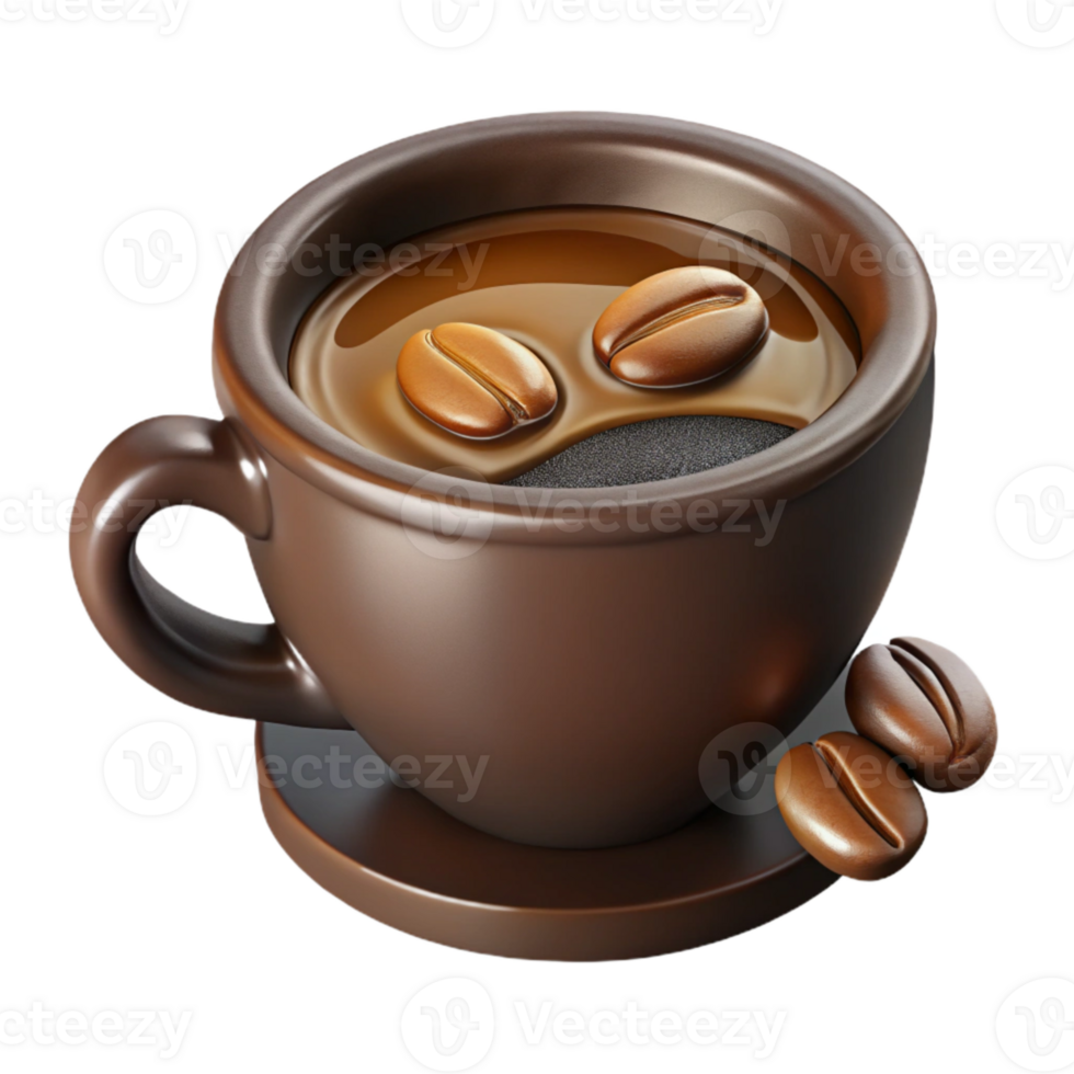 impressive contemporary Freshly Brewed Coffee Dark Roast Transparent Background high resolution png
