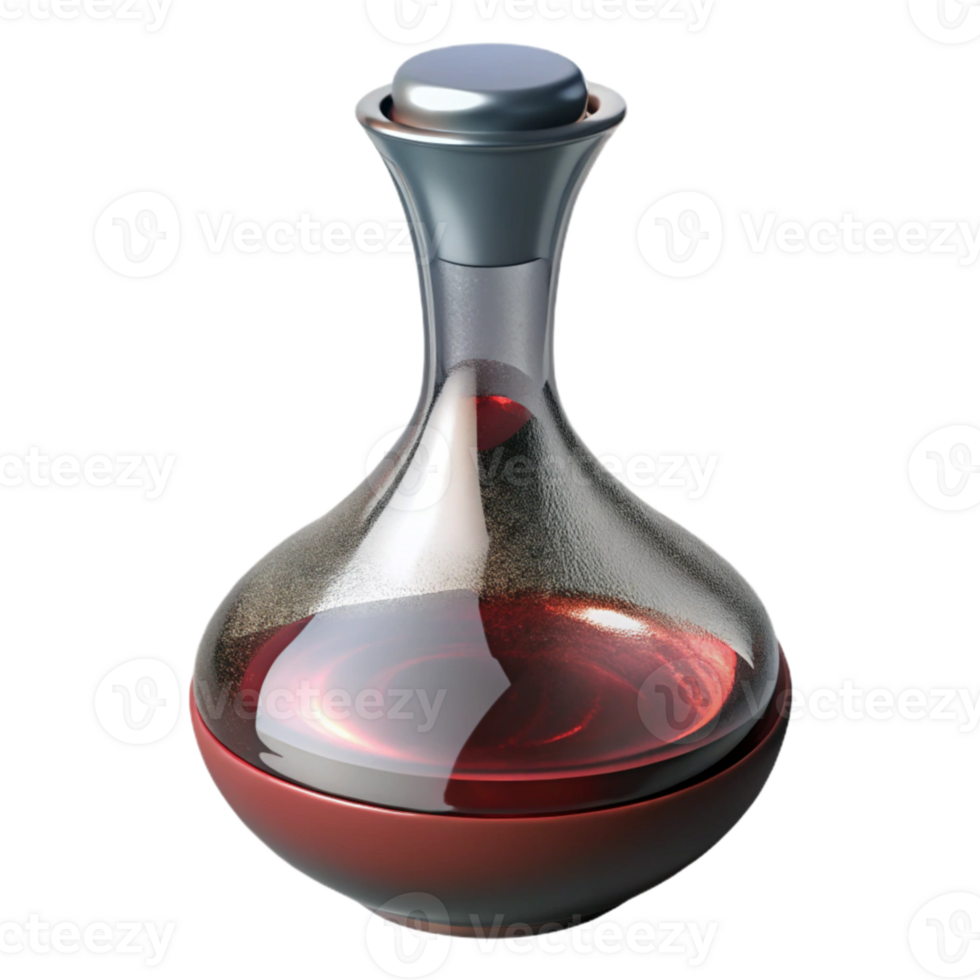 elegant artistic Wine Decanter Isolated on Transparent Background genuine png
