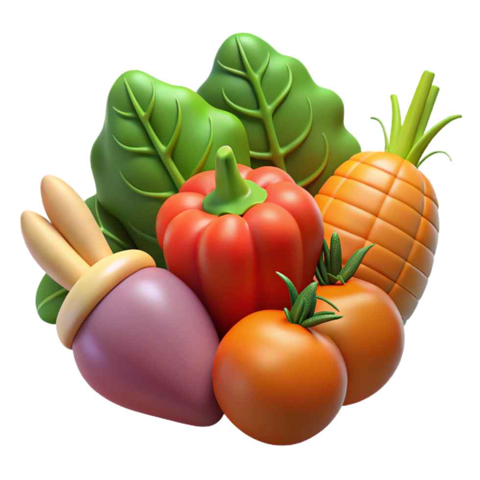 magnificent classic Freshly Picked Vegetables Isolated on Transparent Background exclusive png