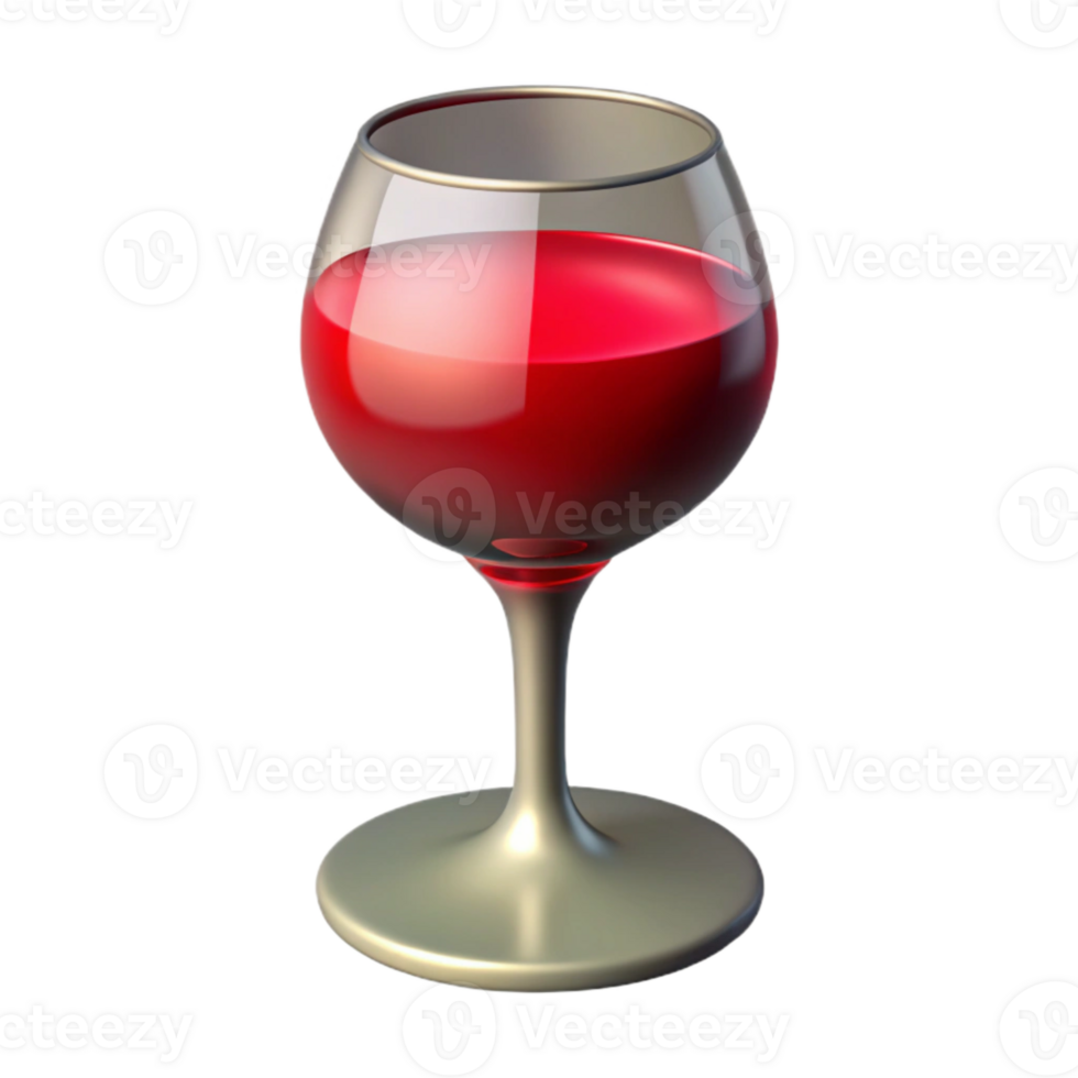 dramatic artistic Wine Glass with Red Wine Isolated high resolution png