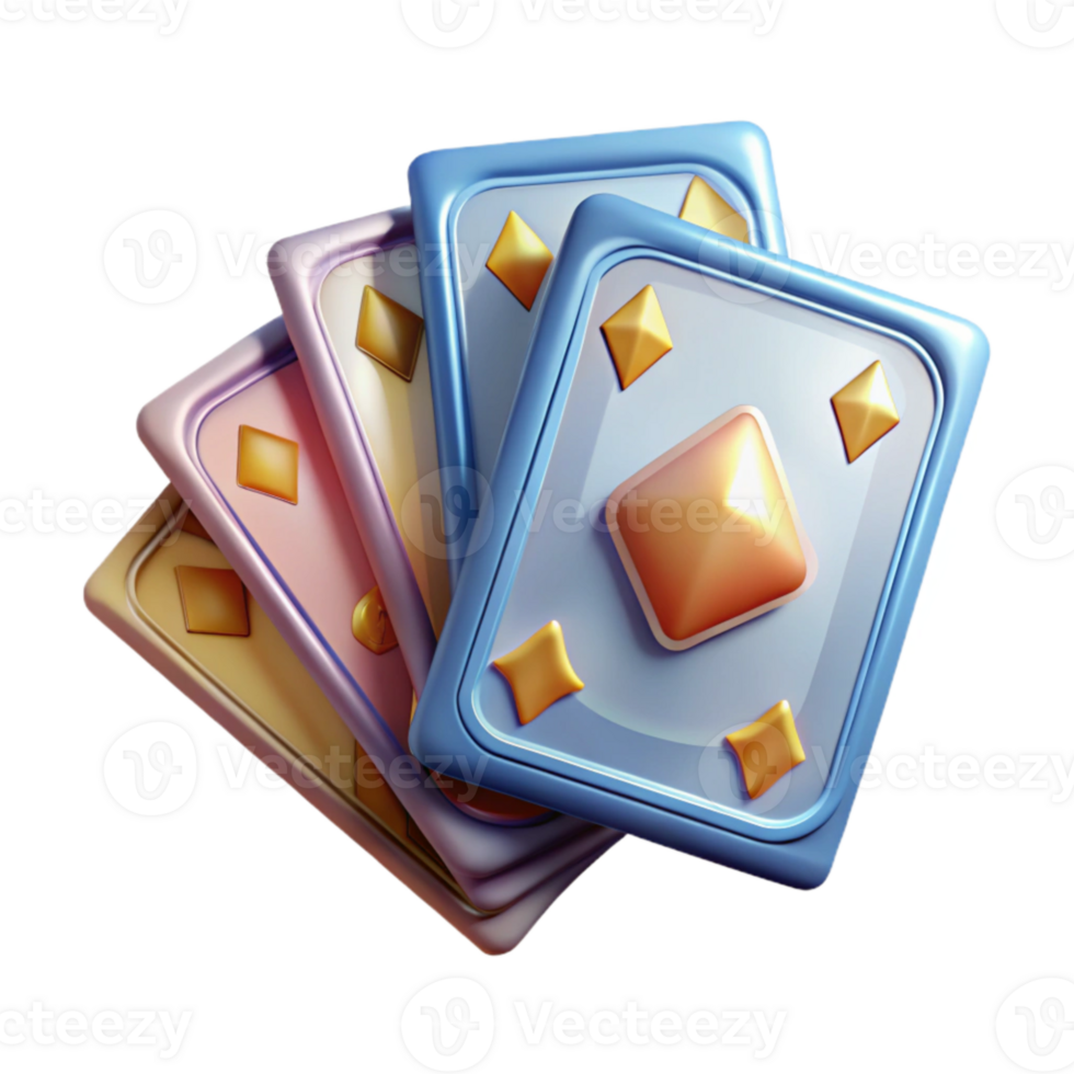 elegant abstract Winning Hand of Cards Transparent Background high resolution png