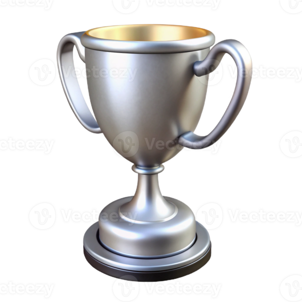 beautiful vintage Winning Trophy Silver Cup Transparent Background professional png