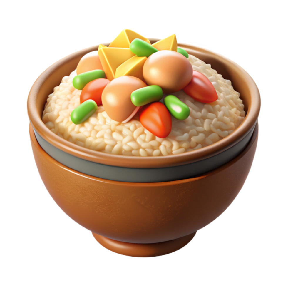 vibrant contemporary Fried Rice with Vegetables Cutout professional png