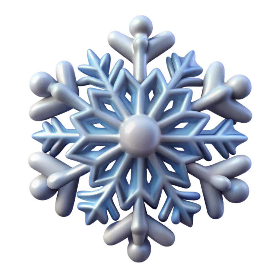 dramatic artistic Winter Snowflake Macro Shot Isolated on Transparent Background high resolution png