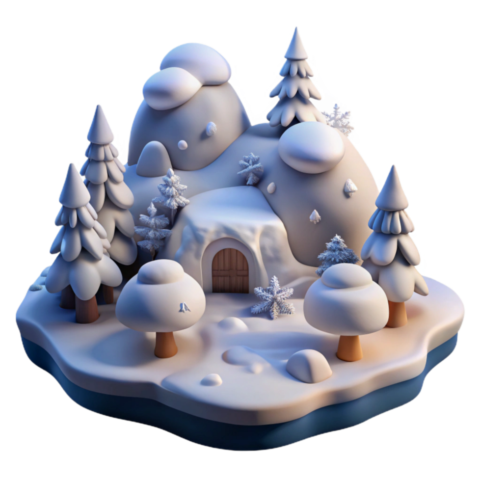 impressive classic Winter Wonderland Snow Scene Cutout exclusive png