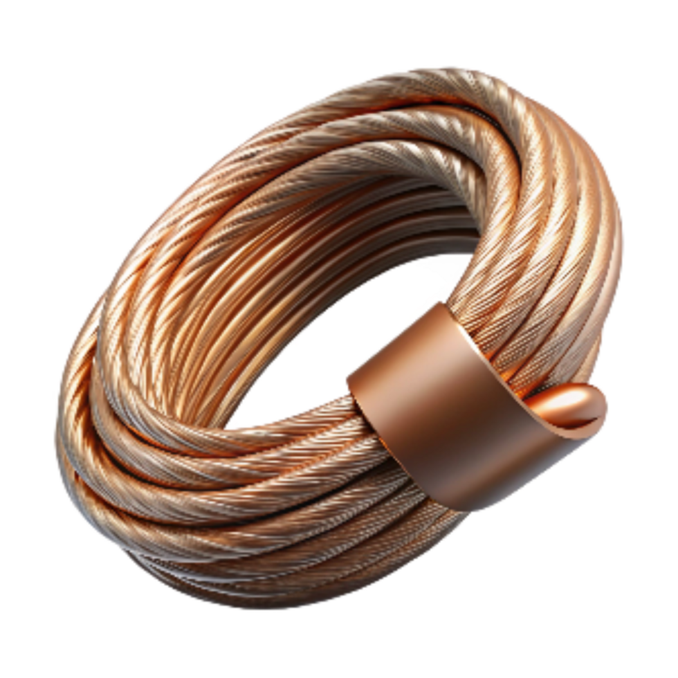 extraordinary rustic Wire Cable Copper Stranded Isolated genuine png