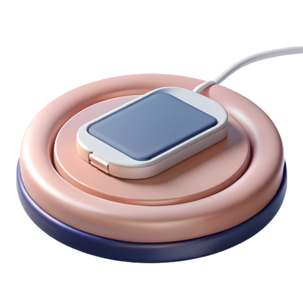 impressive artistic Wireless Charging Pad for Smartphone Isolated on Transparent Background original png