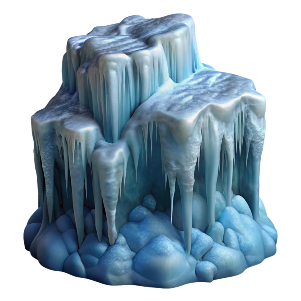 extraordinary minimalist Frozen Waterfall Close Up Detail Cutout detailed png