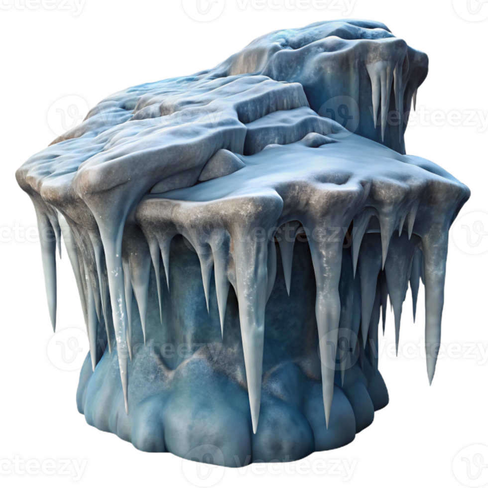 magnificent contemporary Frozen Waterfall Close Up Detail Cutout high quality png