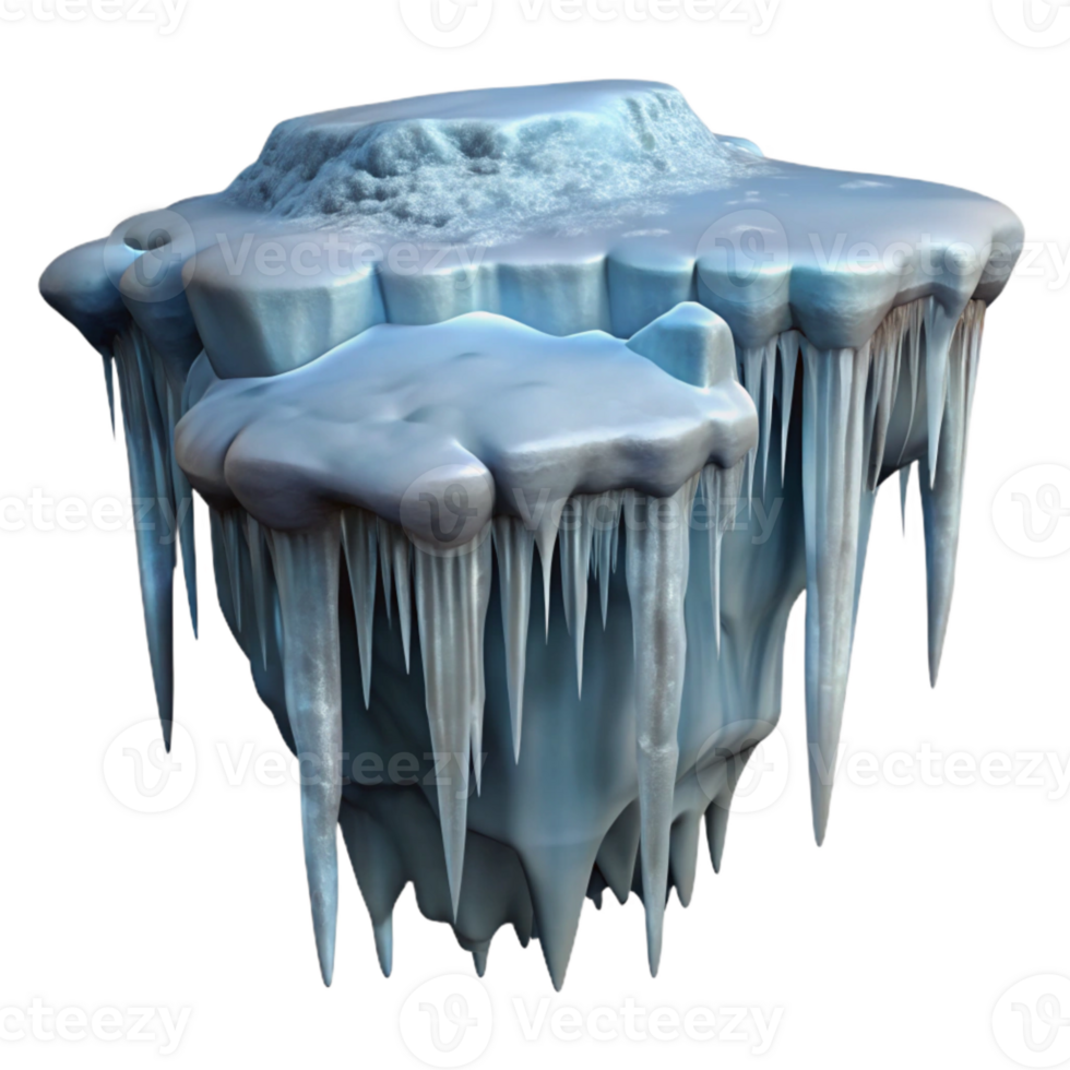 vibrant vintage Frozen Waterfall Icicles Hanging Transparent Background Cutout high resolution png