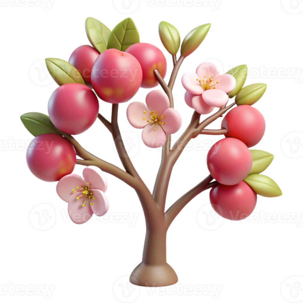 wonderful contemporary Fruit Tree Transparent with Blossoms high resolution png