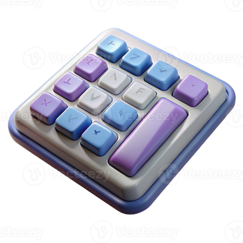vibrant modern Wireless Keyboard with Numeric Keypad Cutout high resolution png