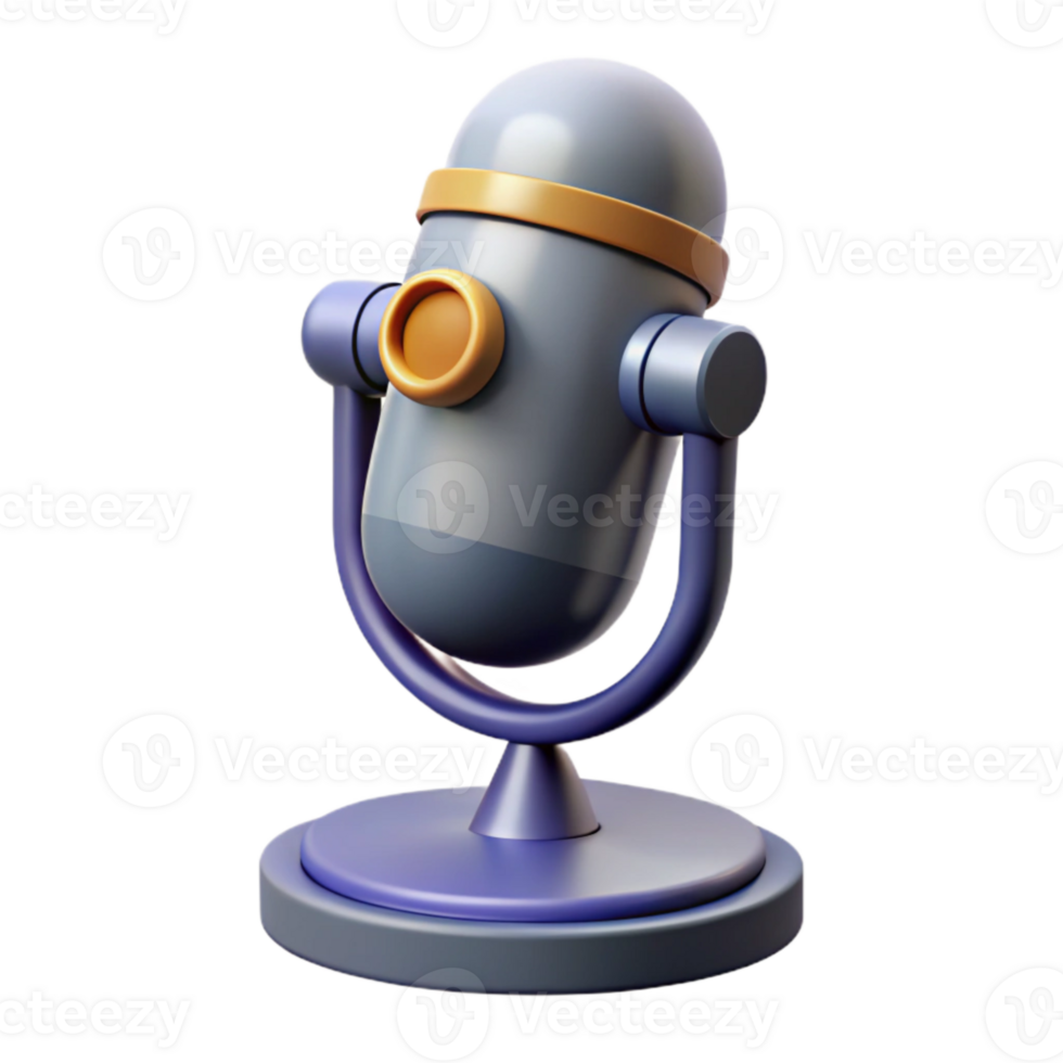 dramatic creative Wireless Microphone with Stand Transparent professional png
