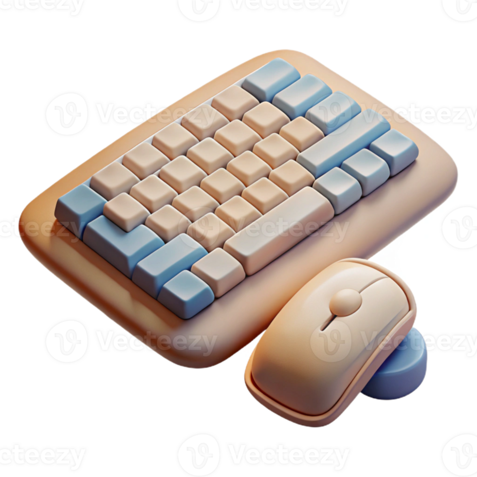 dramatic artistic Wireless Keyboard and Mouse Set Cutout genuine png