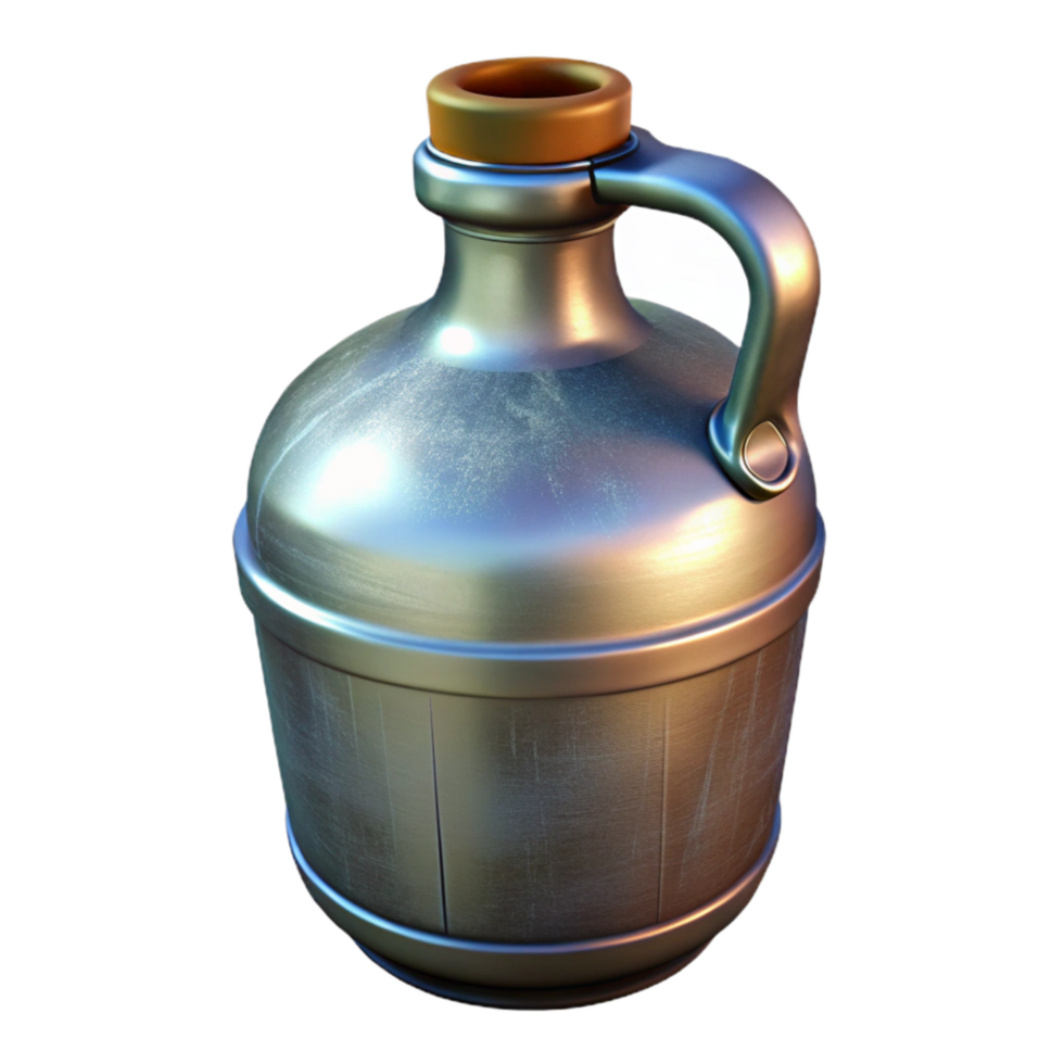 serene modern Full Glass Growler Isolated Element png