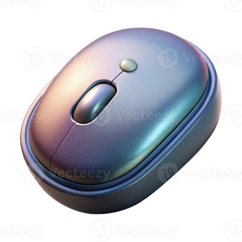 vibrant abstract Wireless Mouse Top Angle Cutout detailed png