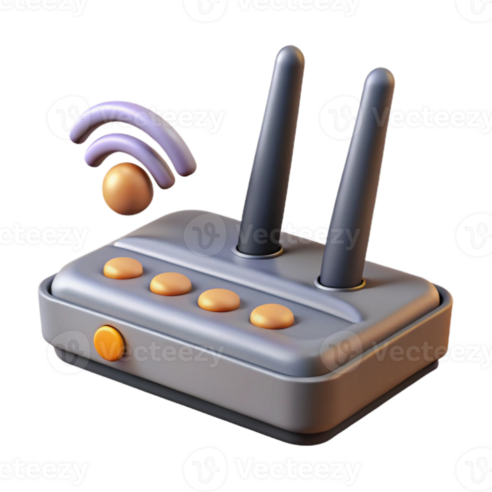 wonderful rustic Wireless Router Single Antenna Front View Cutout genuine png
