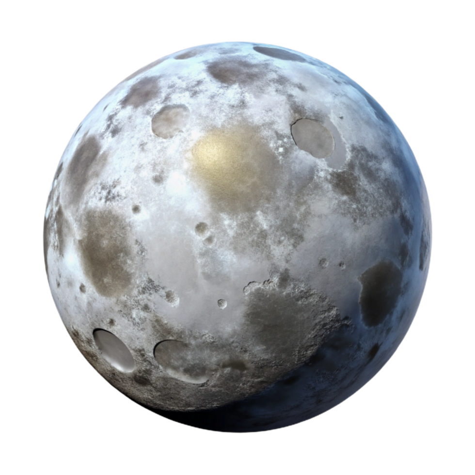 serene creative Full Moon Shining Brightly Isolated premium png