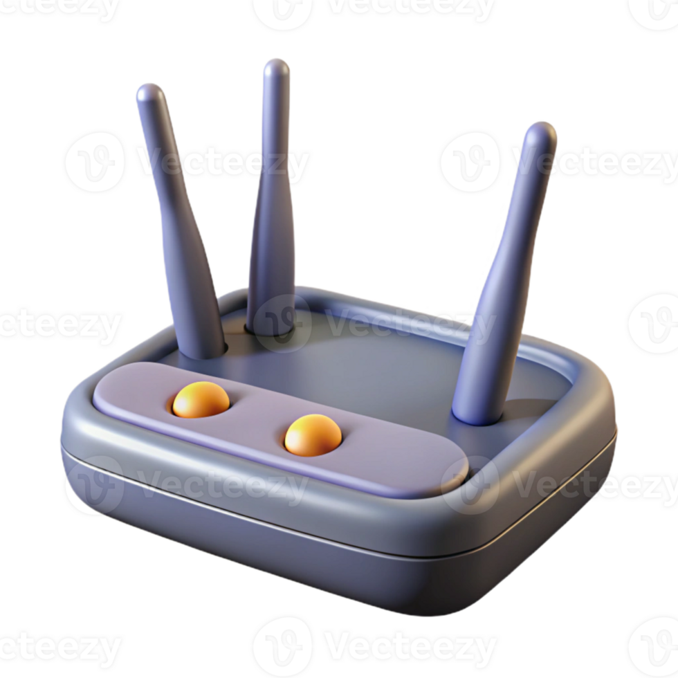 magnificent abstract Wireless Router with Antennas Transparent Background high quality png