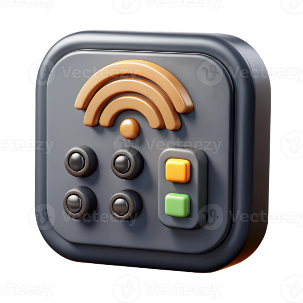 magnificent artistic Wireless Security System Control Panel Cutout Black Buttons professional png