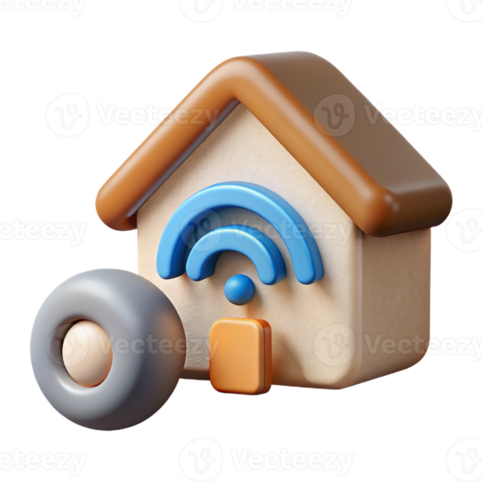 elegant abstract Wireless Smart Home Network Illustration Transparent Background detailed png